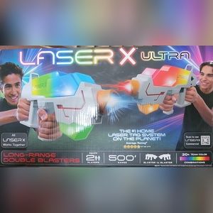 NWT Laser X Ultra Long-Range Double Blasters Exclusive 2-Player Set